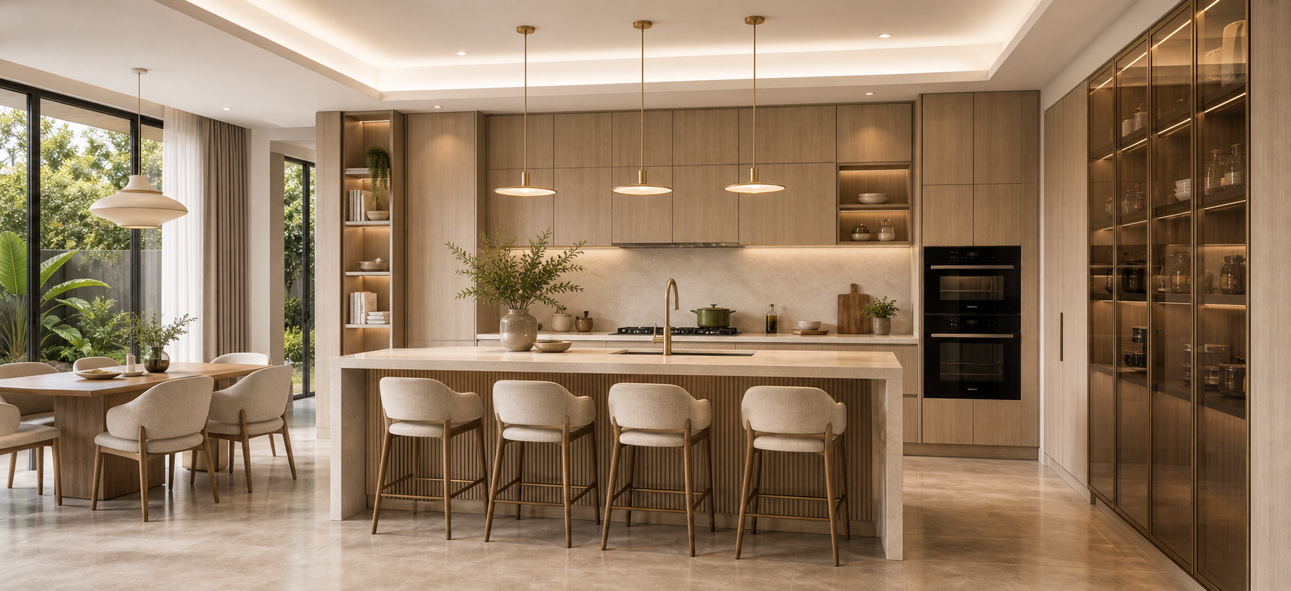 Coordinated delivery of kitchen and interior material supply